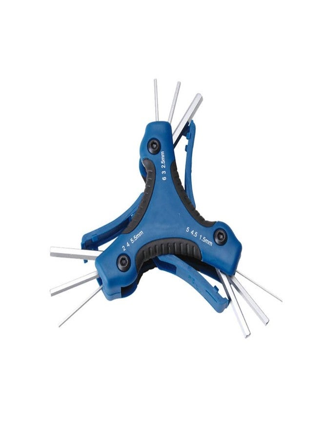 Sulfar Universal Folding Spanner Hand Tools 9 Sizes Folding Trident Torx Allen Hex Key Wrench Set, 170 Mm - Image 1